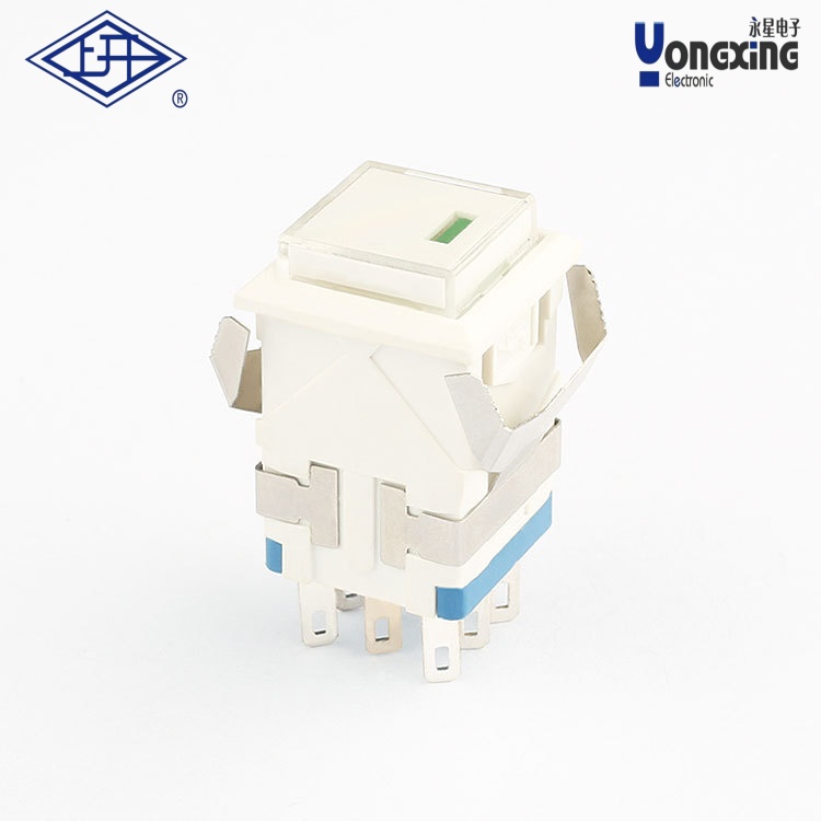 KD2单极自锁点发光按钮开关 KD2-A21L6D-BW-G