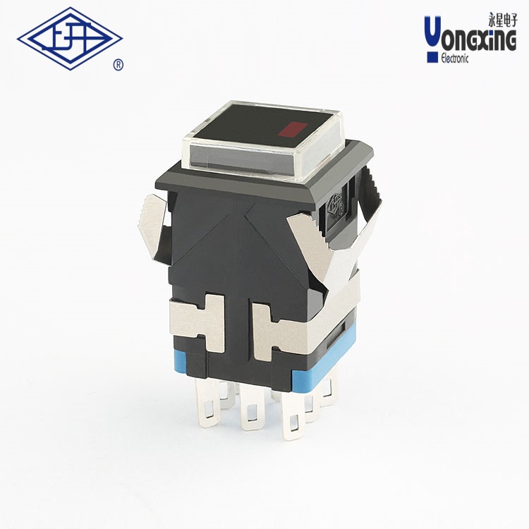 KD2点发光黑色按钮开关KD2-A21L24D-BB-R